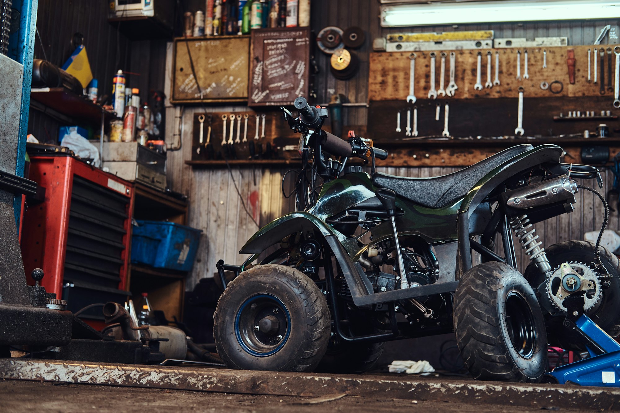 Broken vehicle at ato service workshop