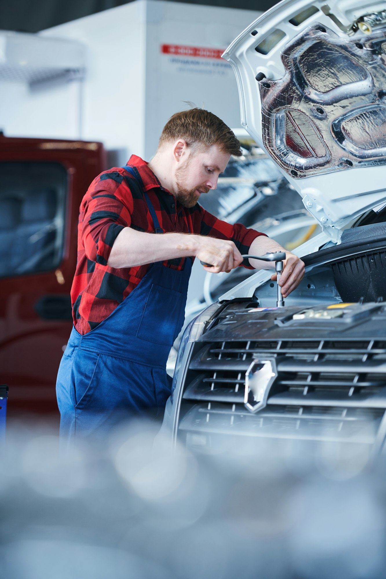 Repairing car engine